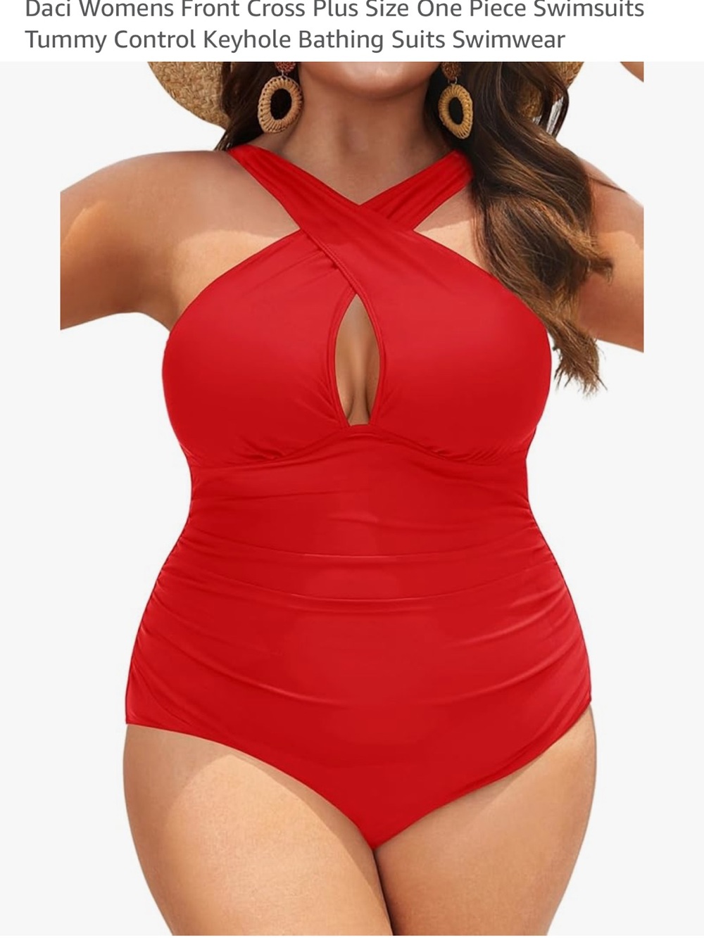 DACI Red One-Piece Swim or Bodysuit